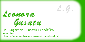 leonora gusatu business card
